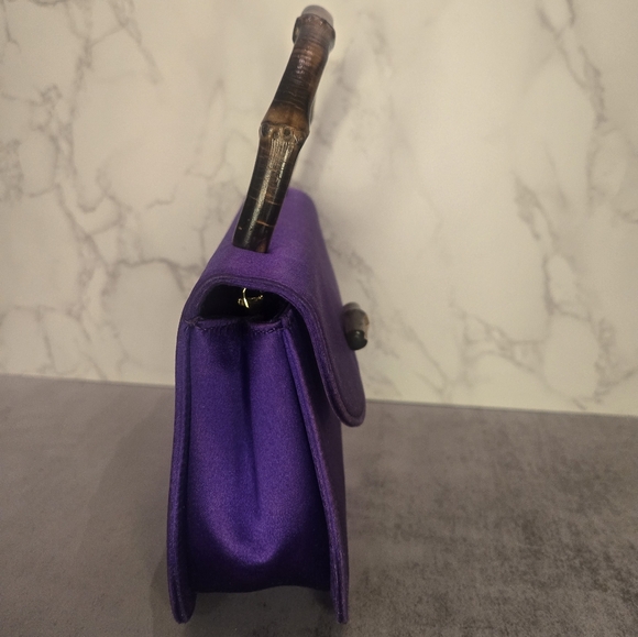 Gucci Vintage Micro Satin Bamboo Top Handle 2-Way Bag - Picture 7 of 13